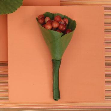 Red/Green Boutonniere