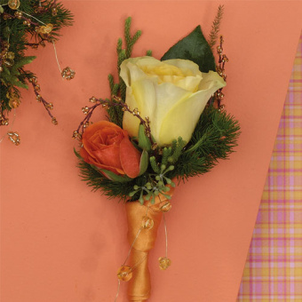 Yellow Rose Boutonniere