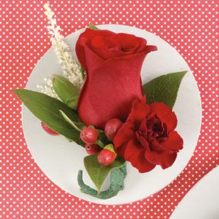 Red Rose Boutonniere 1