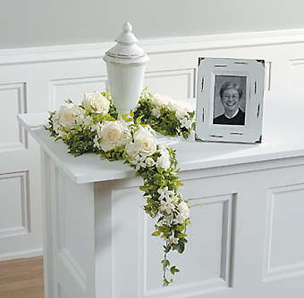 White Rose and Stephanotis Sympathy