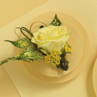 Yellow Rose Boutonniere 1